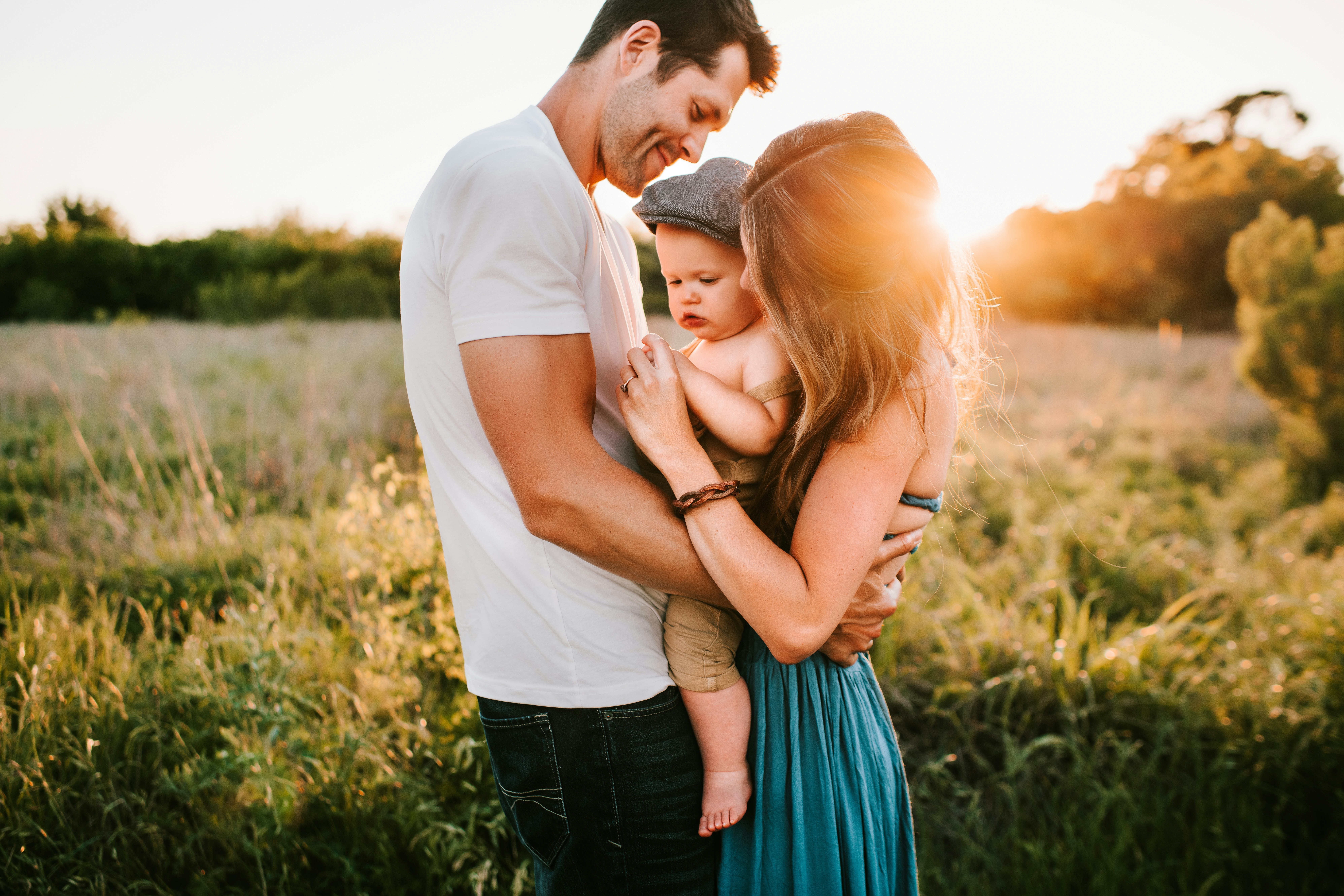 A Happy Family in the Field