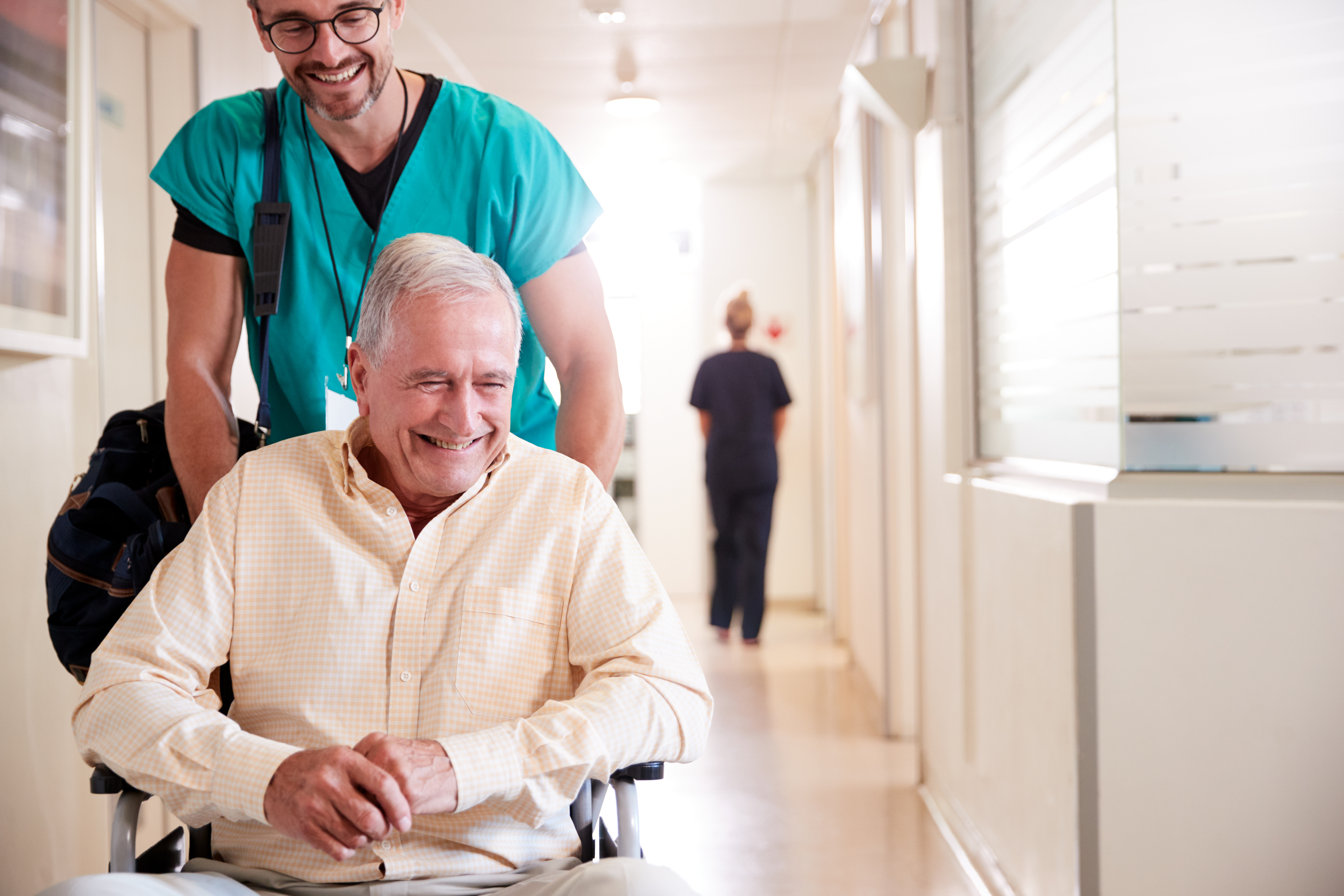 Old Man with His Personal Nurse
